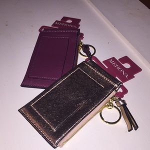 Merona Rose Gold & Bergundy Wallets